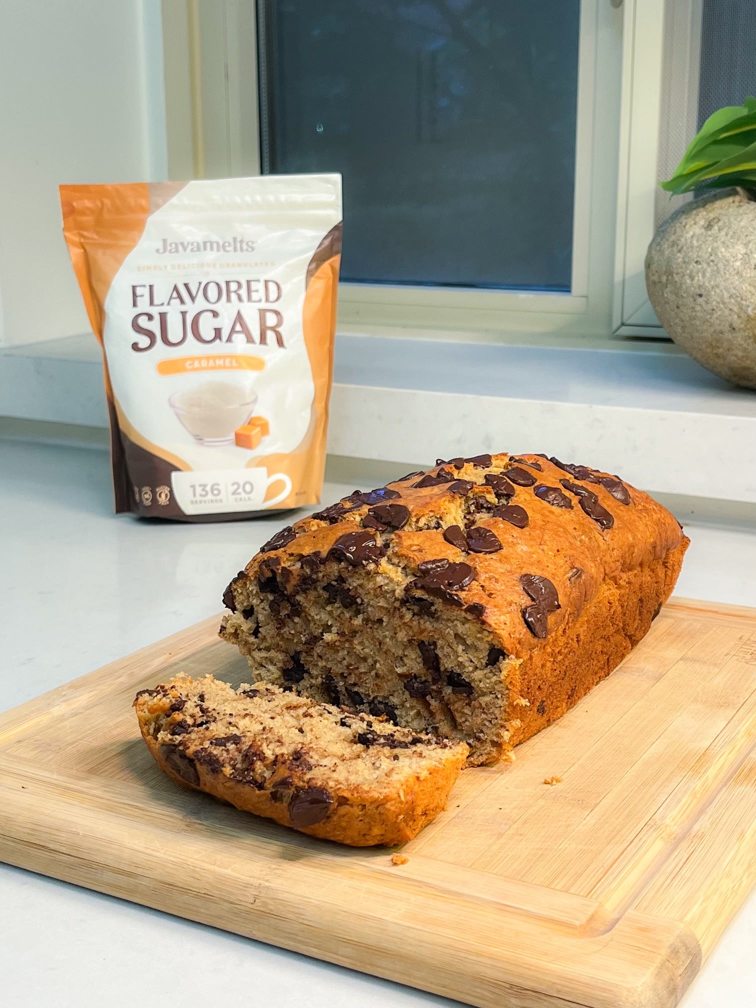 Javamelts Caramel Banana Chocolate Chip Loaf Cake JAVAMELTS