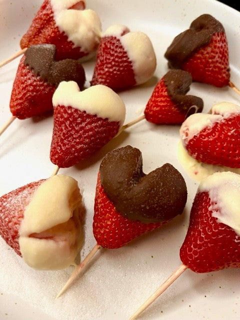 Chocolate Covered Heart Shaped Strawberries