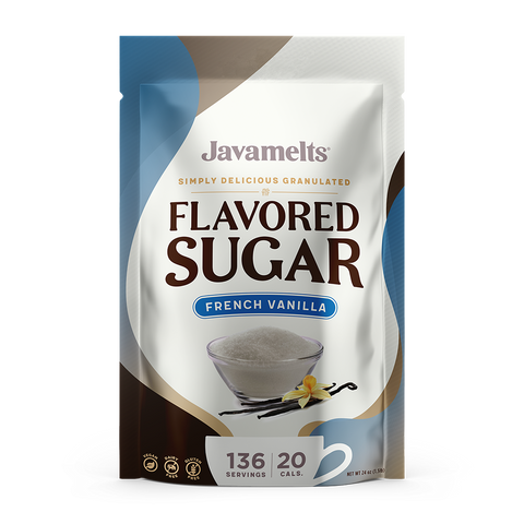 French Vanilla Flavored Sugar - 1.5lb Resealable Pouch Bag