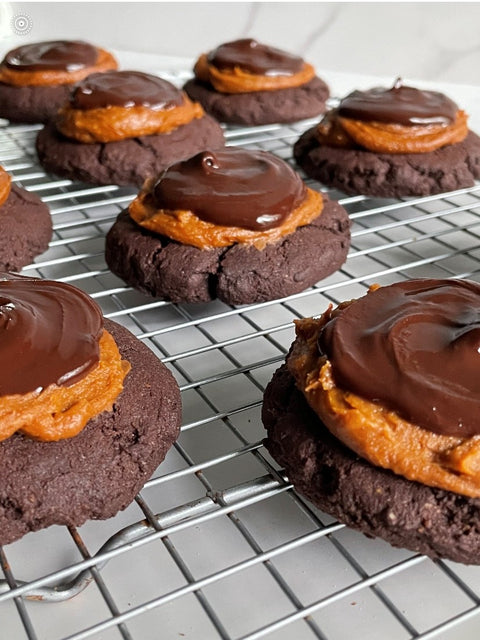 Javamelts Buckeye Brownie Crumble Cookies