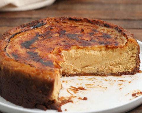 Javamelts Caramel Pumpkin Cheesecake with Caramel Brulee Top