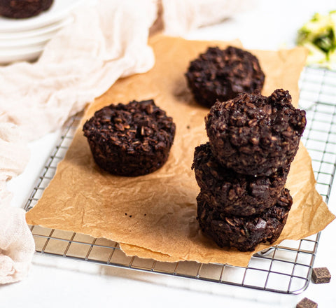 Javamelts Chocolate Zucchini Baked Oatmeal Cups