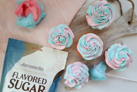 Javamelts French Vanilla Cotton Candy Cupcakes