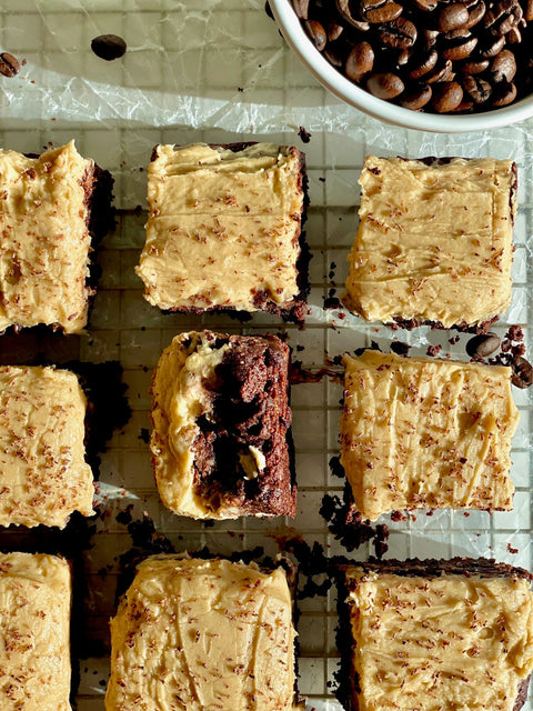 Javamelts Chocolate Mocha Brownies with Espresso Buttercream